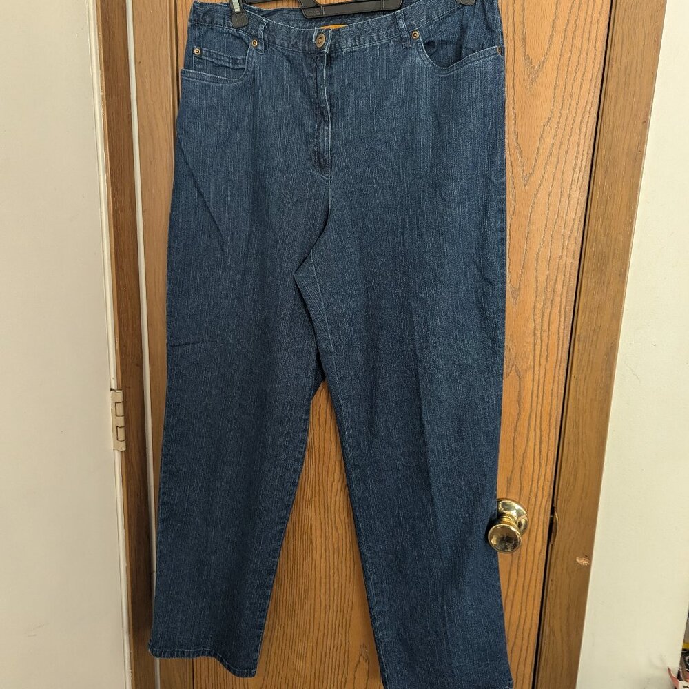 Ruby Rd. Comfort Stretch Dark Wash Denim Blue Jeans Cotton Blend-14